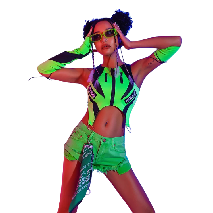 Bold Harlequin DJ Stage Wear Costume