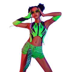 Bold Harlequin DJ Stage Wear Costume