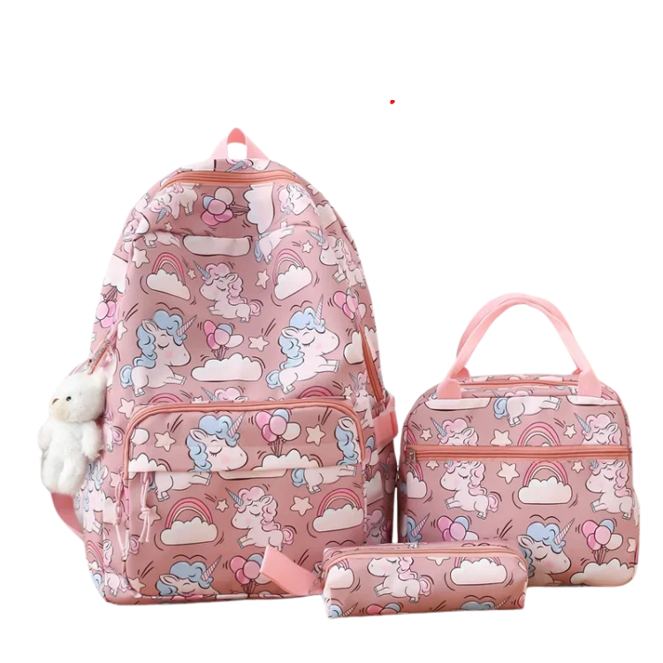 Born To Be A Unicorn Backpack Set (3 Piece)