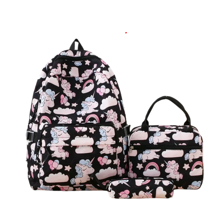 Born To Be A Unicorn Backpack Set (3 Piece)