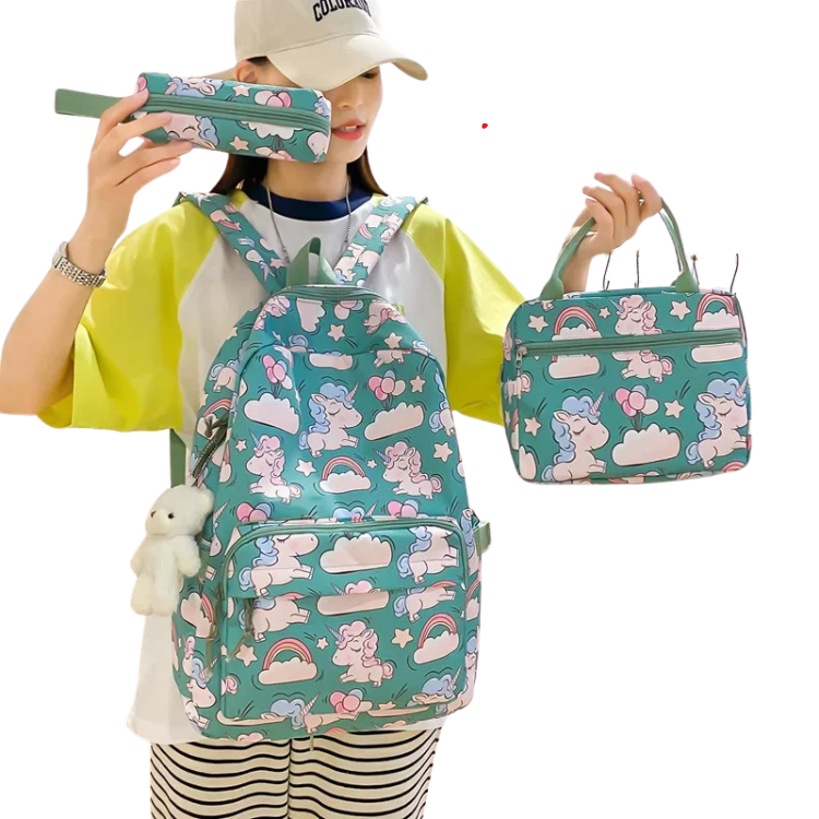 Born To Be A Unicorn Backpack Set (3 Piece)