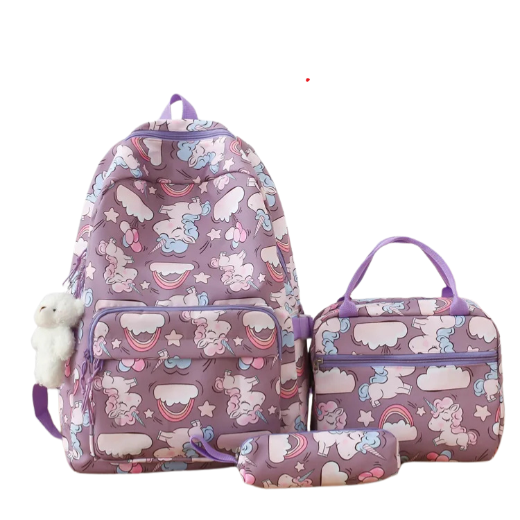 Born To Be A Unicorn Backpack Set (3 Piece)
