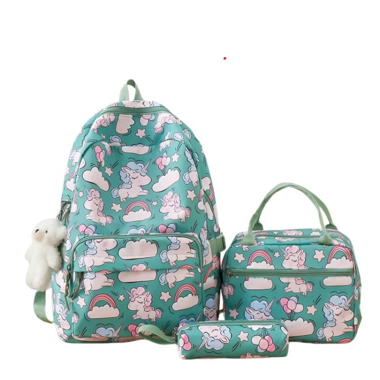 Born To Be A Unicorn Backpack Set (3 Piece)