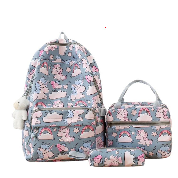 Born To Be A Unicorn Backpack Set (3 Piece)