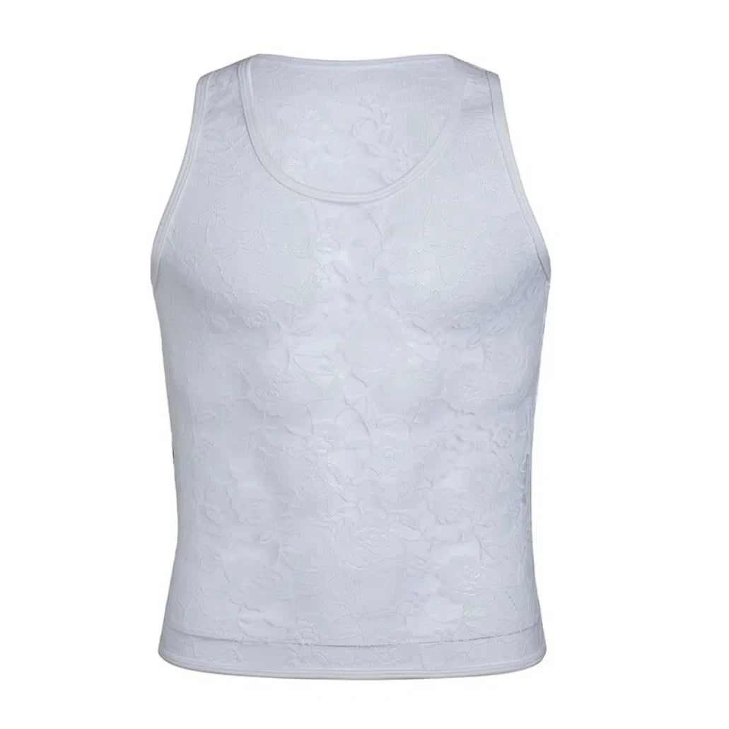 Sexy Lace Rose Tank Tops + Underwear Set