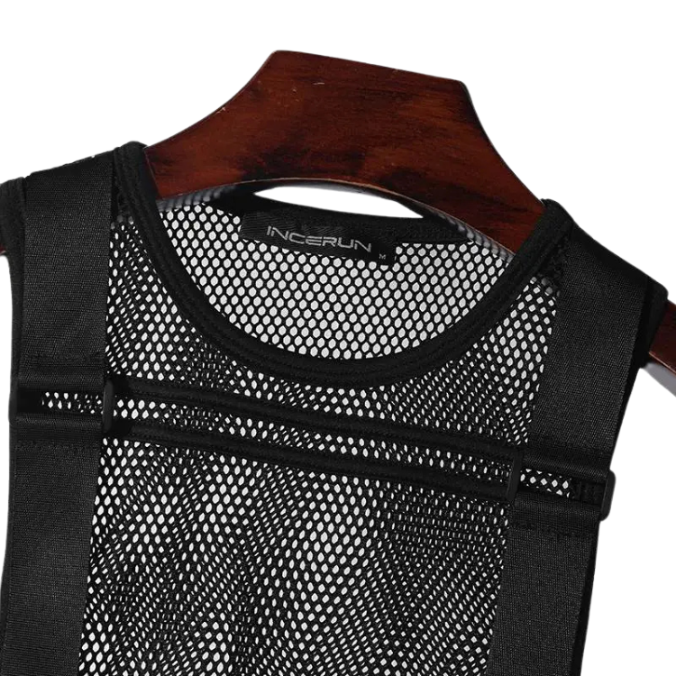 Buckle Up Sexy Rave Mesh Tank Top