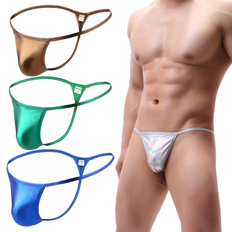 Shiny PU Leather Thong