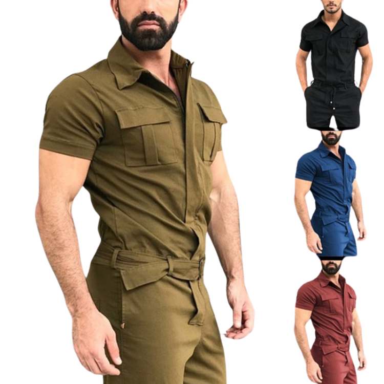 Casual Men's Uniform Workwear Jumpsuit