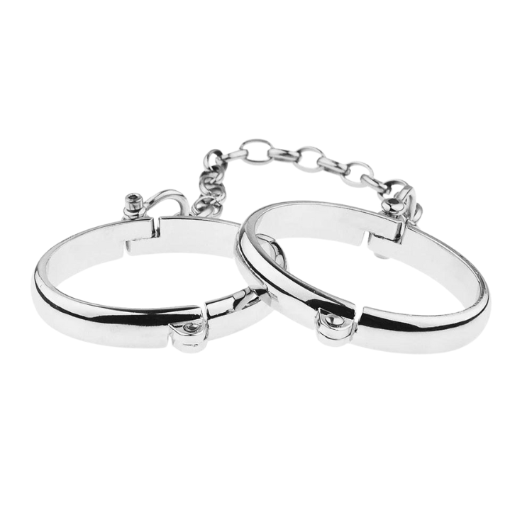 Chain Link Elegance Metallic Bondage Cuffs
