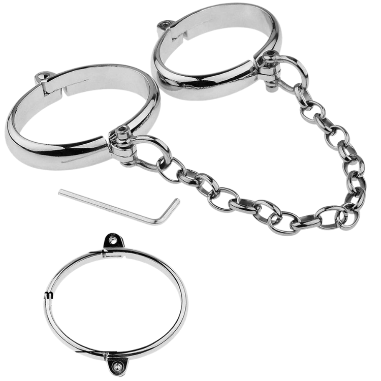 Chain Link Elegance Metallic Bondage Cuffs