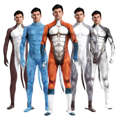 Cheetah Zentai Body Suit With Tail
