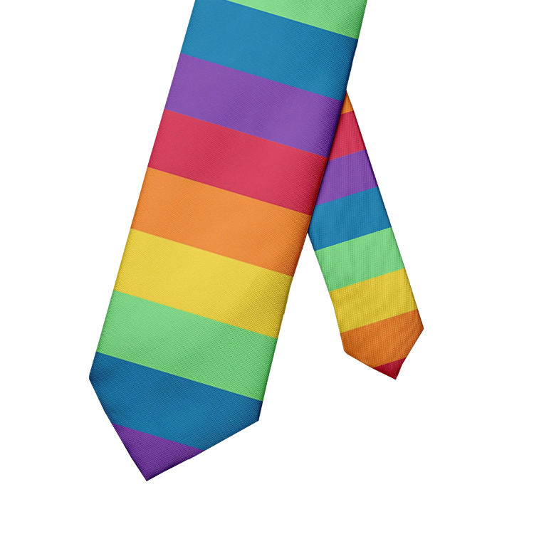 Colorful Rainbow Striped Fun Tie
