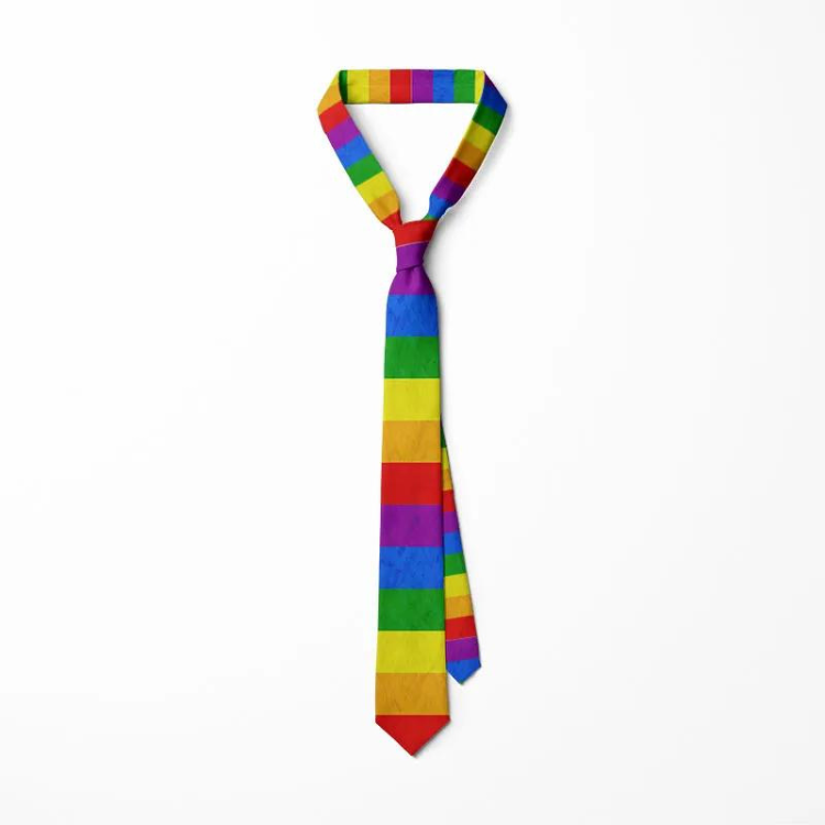 Colorful Rainbow Striped Fun Tie