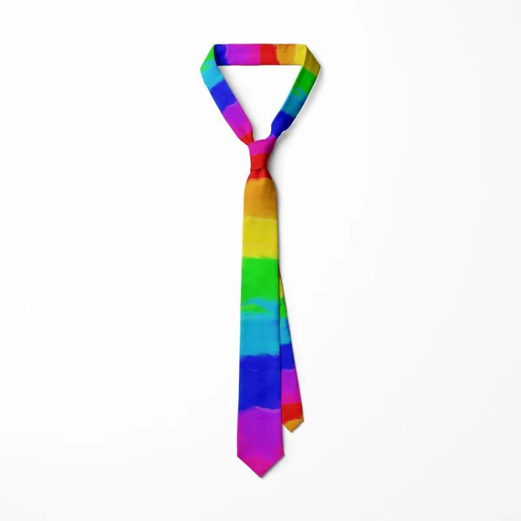 Colorful Rainbow Striped Fun Tie