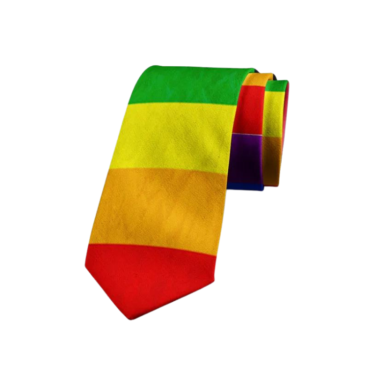 Colorful Rainbow Striped Fun Tie