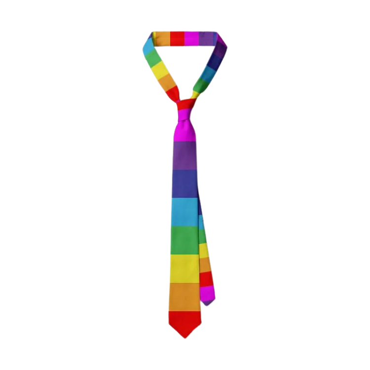 Colorful Rainbow Striped Fun Tie
