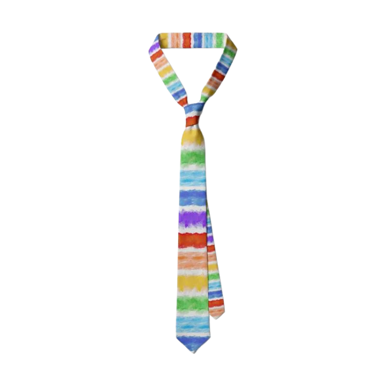 Colorful Rainbow Striped Fun Tie