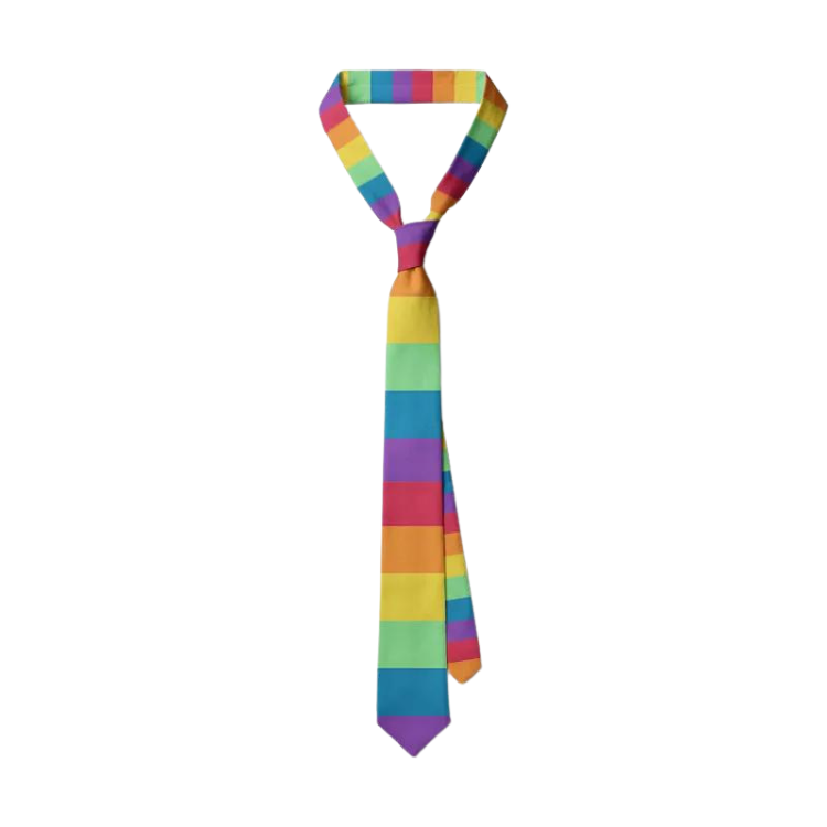 Colorful Rainbow Striped Fun Tie