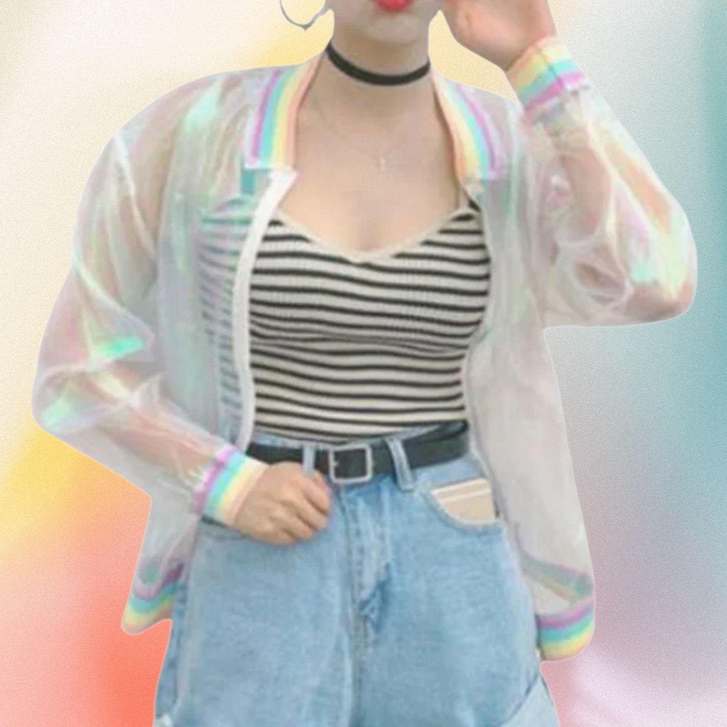 Cosmic Femme Iridescent Glow Coat