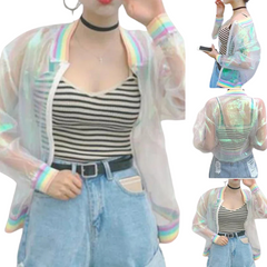 Cosmic Femme Iridescent Glow Coat