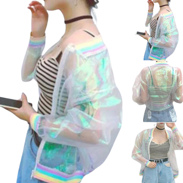 Cosmic Femme Iridescent Glow Coat