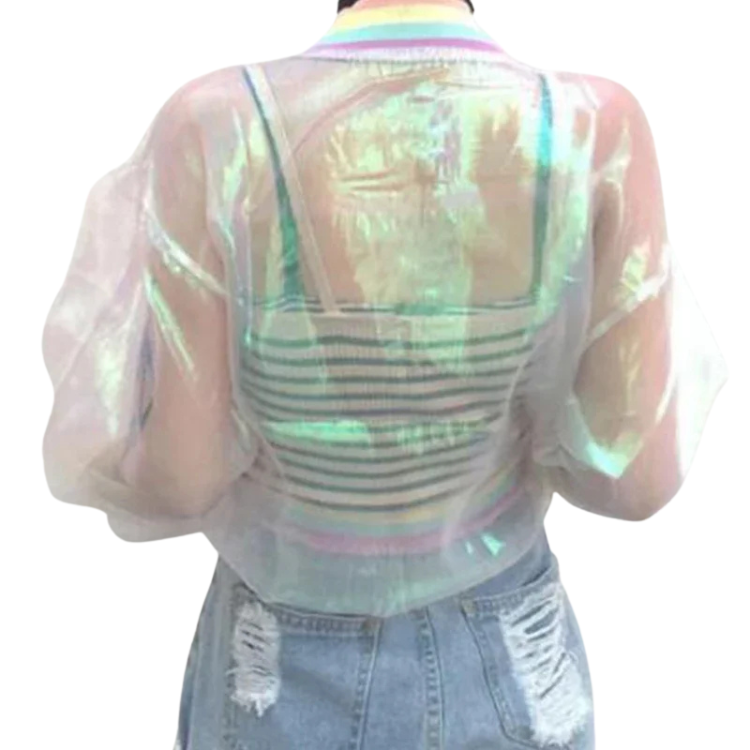 Cosmic Femme Iridescent Glow Coat