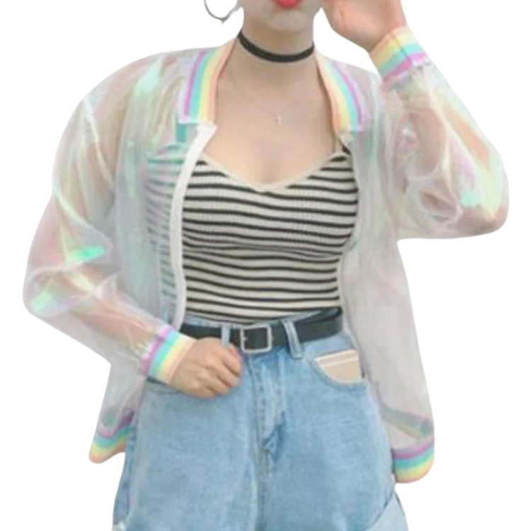 Cosmic Femme Iridescent Glow Coat