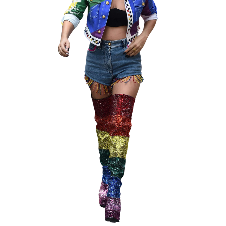 Crystal Dreams Sparkling Pride Rainbow Boots