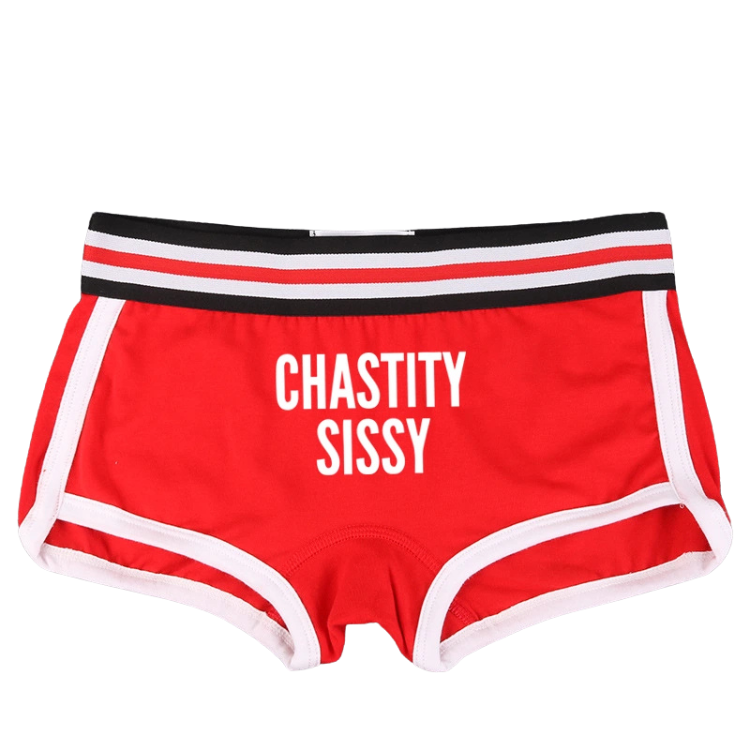 Cute Chastity Sissy Short Briefs