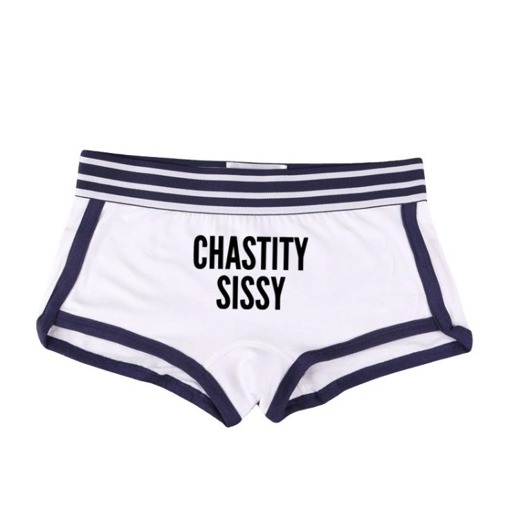 Cute Chastity Sissy Short Briefs