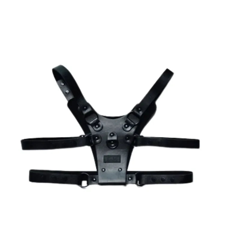 D.M. Black Adjustable Chest Strap Harness