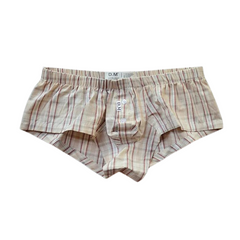 D.M. Low Rise Sexy Plaid Home Boxer Briefs