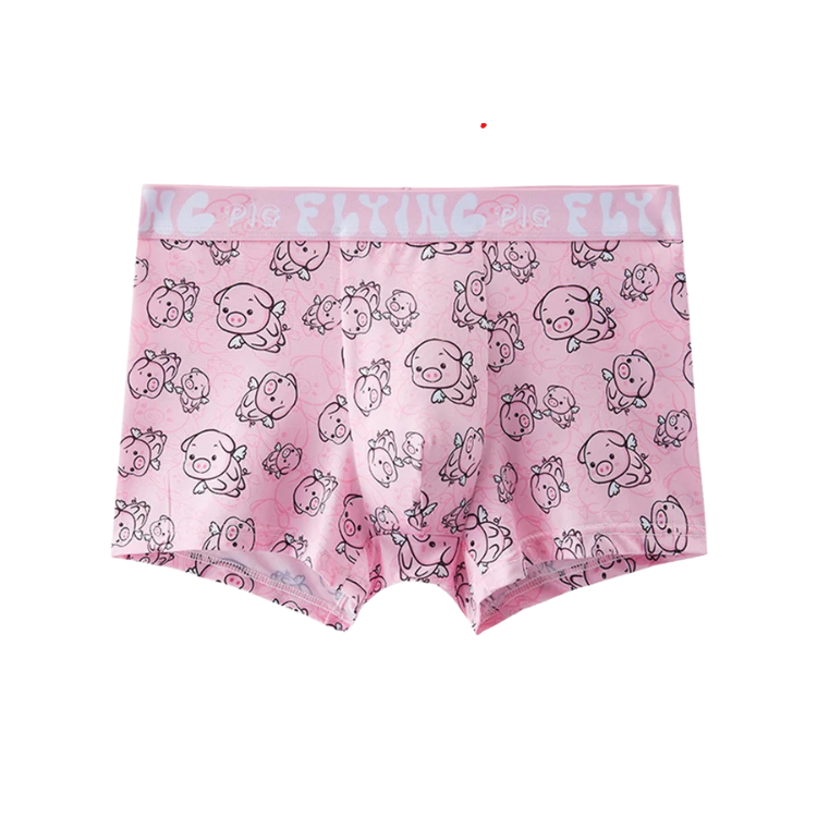 Dreaming In Pink Cartoon Boxers