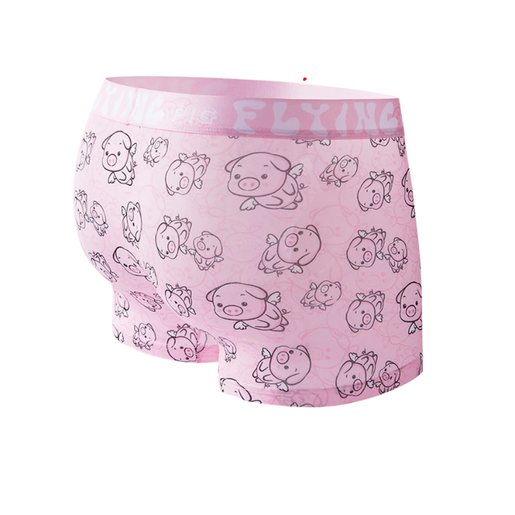 Dreaming In Pink Cartoon Boxers