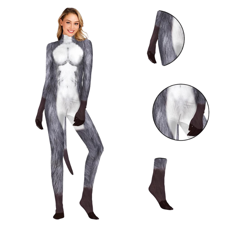 Elastic Full-Body Animalistic Zentai Bodysuit