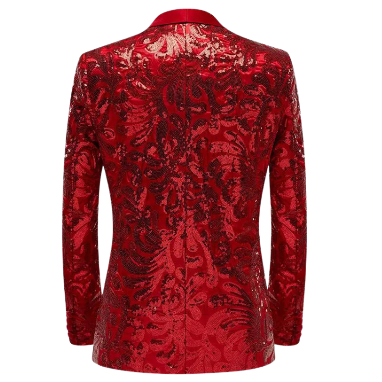 Elegant Floral Sequins Blazer