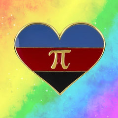 Polyamorous Pride Heart Enamel Pin