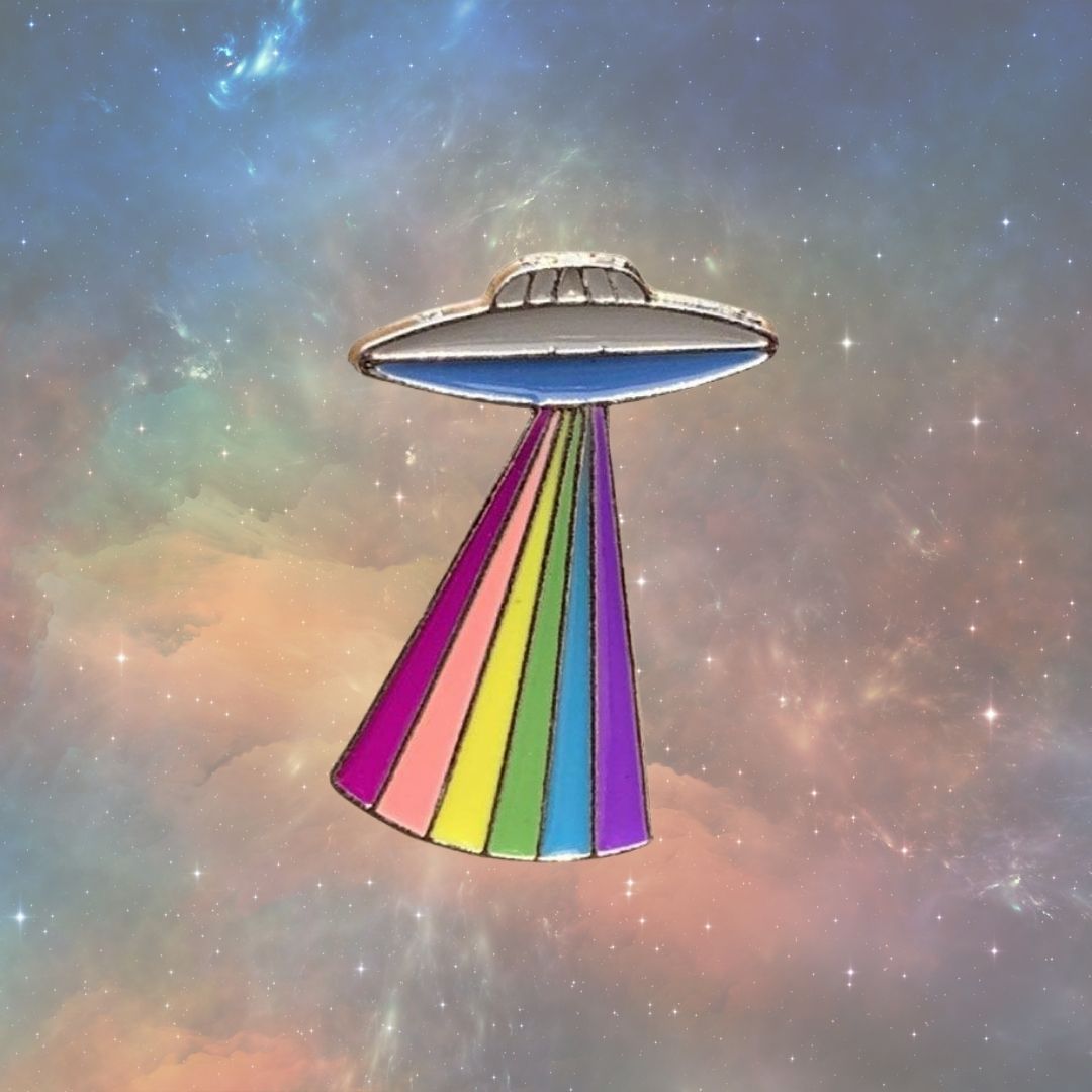 UFO Rainbow Enamel Pin