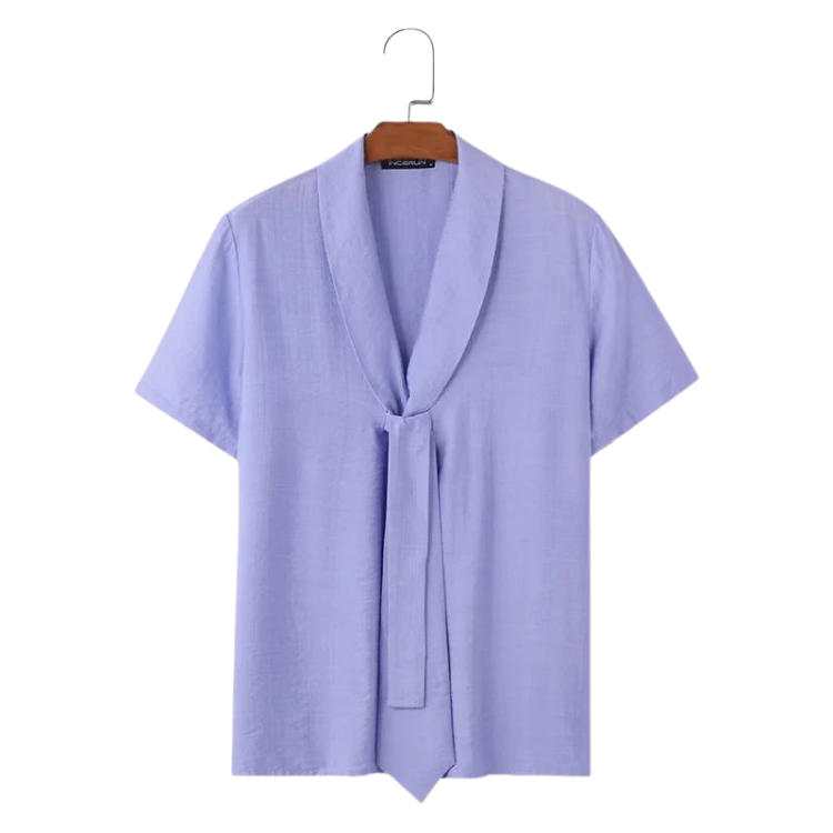 Fabulous Lapel Short Sleeve Summer Shirt