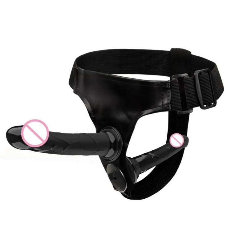 FlexiFit Ultra Elastic Strap On Double Dildo