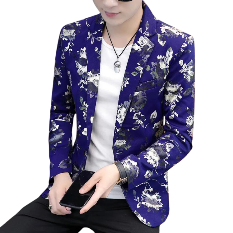 Floral Print Vintage Blazer