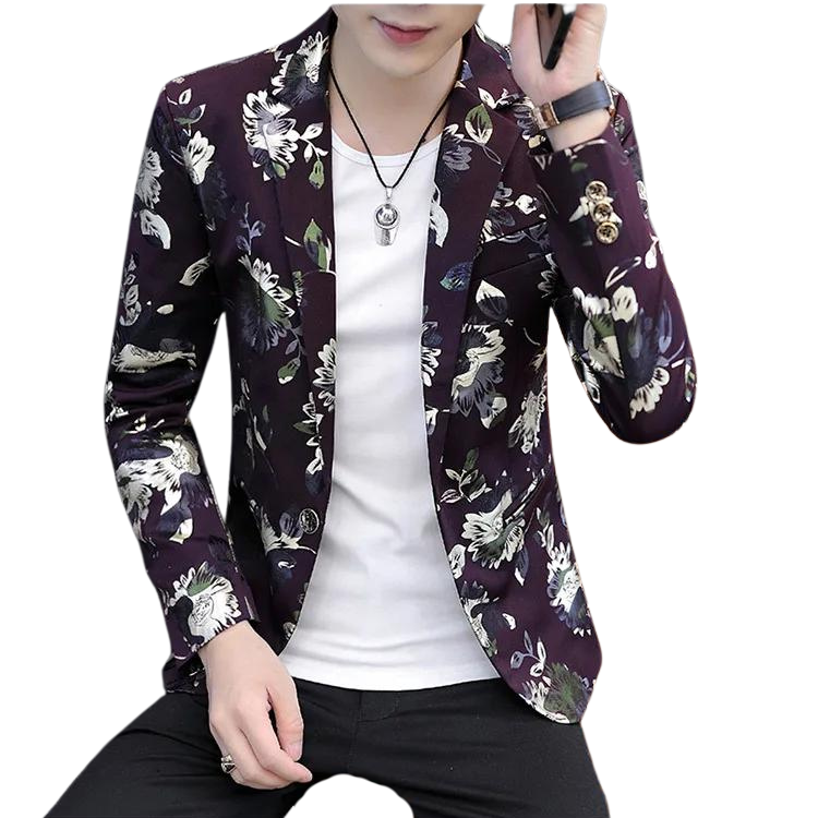 Floral Print Vintage Blazer