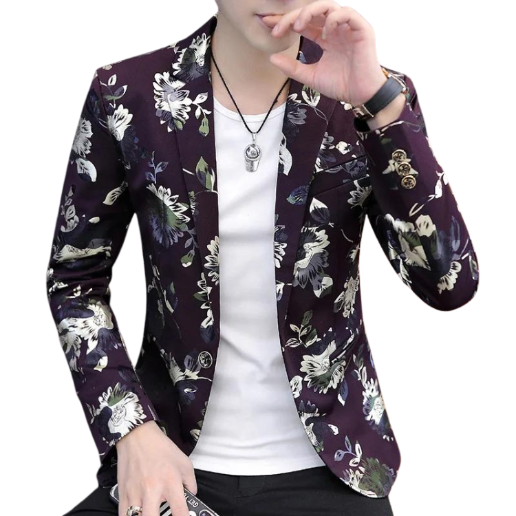 Floral Print Vintage Blazer