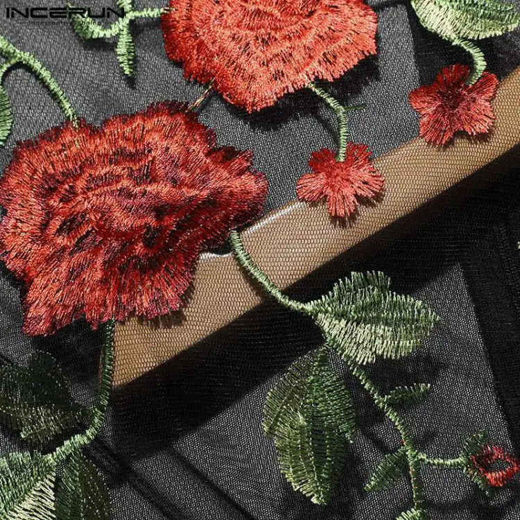 Floral Rose Mesh Romper