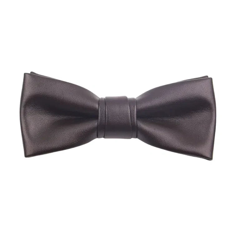 Formal Kink PU Leather Bowtie