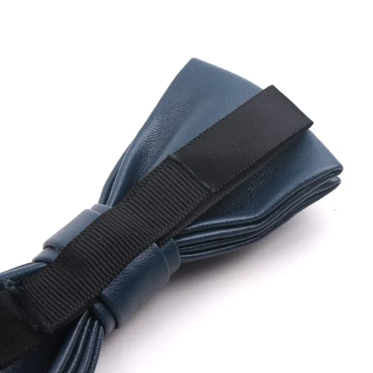 Formal Kink PU Leather Bowtie