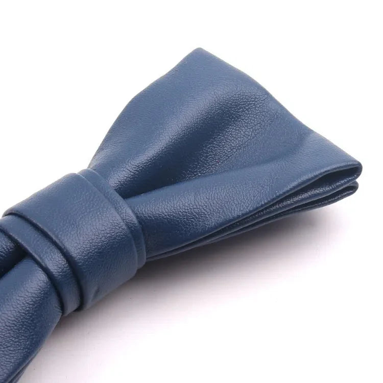 Formal Kink PU Leather Bowtie
