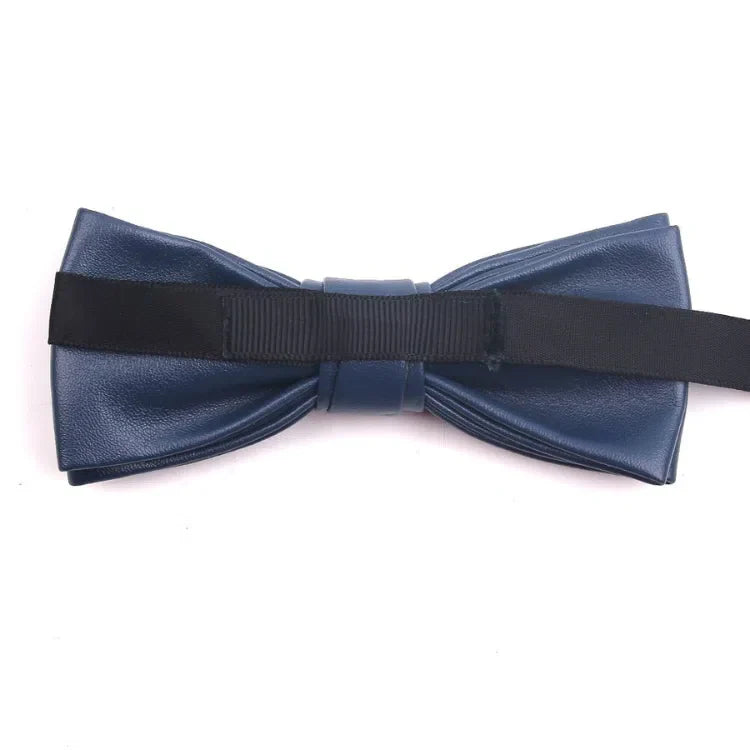 Formal Kink PU Leather Bowtie