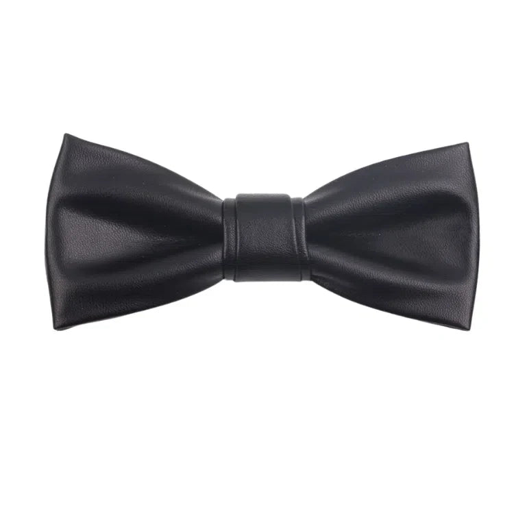 Formal Kink PU Leather Bowtie