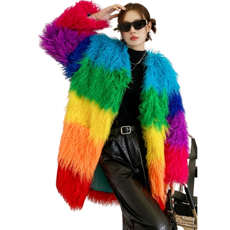 Fur-ocious Pride Colorblock Jacket